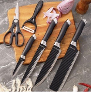 Kit de facas antiaderentes com 6 peças